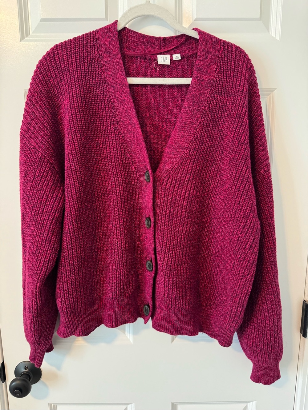 GAP Women's Berry Knit Button-Front Cardigan